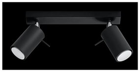 Čierne bodové svietidlo 8x30 cm Etna – Sollux