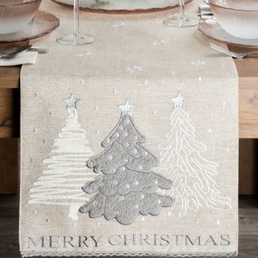 VIANOČNÝ BEHÚŇ NA STÔL CHRISTMAS 35X183 CM VZOROVANÁ