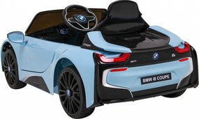 Ramiz Elektrické autíčko BMW i8 Lift modré + diaľkové ovládanie + pomalý štart + 3-bodové pásy + MP3 USB + LED