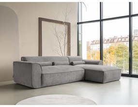 Svetlosivá rohová pohovka (pravý roh) Flex Felix – Miuform