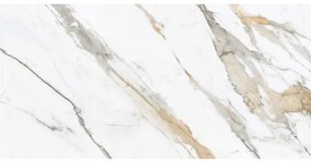Dlažba imitácia mramoru Carara Gold 60 x 120 cm
