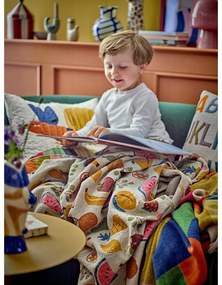 Detská deka z recyklovanej bavlny 130x160 cm Fruitta – Bloomingville Mini