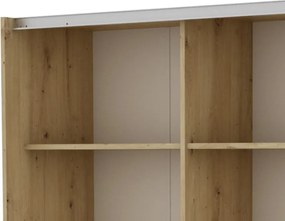 Šatníková skriňa Carlos 125/43 2D, dub artisan, 125 cm