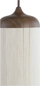 Tmavohnedé závesné svietidlo s textilným tienidlom ø 16 cm Dania – Light &amp; Living