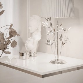 ZÁVESNÝ NOČNÝ STOLÍK NESSIE BIELY LESK + STRIEBORNÝ