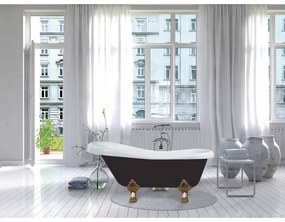Vaňa MEXEN RETRO GOLD 170 x 75 čierno-biela