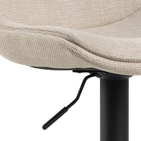 Čierna/béžová barová stolička s nastaviteľnou výškou (výška sedadla 65 cm) Adisa – Actona