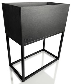 Čierny elegantný kovový kvetináč LOFT FIORINO 42X22X50 cm