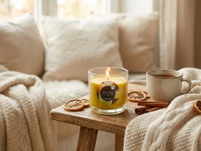 Vonná sviečka v skle SOUTHERN CITRUS 8,5 cm žltá