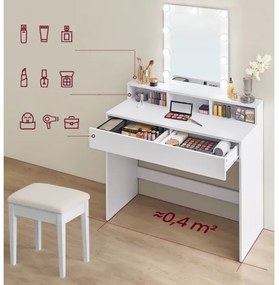 Toaletný stolík LADA biely