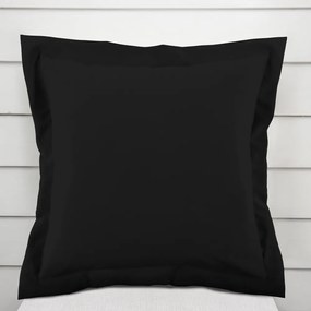 Biante Dekoračná obliečka na vankúš s lemom Rongo RG-014 Čierna 45 x 45 cm