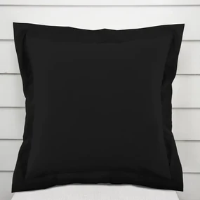 Biante Dekoračná obliečka na vankúš s lemom Rongo RG-014 Čierna 45 x 45 cm