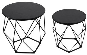 Súprava stolíkov Loft 8627 H čierna