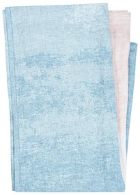 Ľanová deka / obrus Saari 145x260, modro-ružová