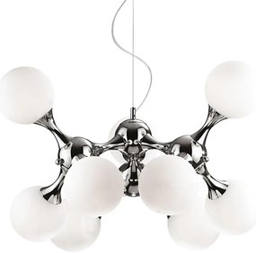 Ideal Lux - Luster na lanku NODI 9xE14/40W/230V lesklý chróm/biela