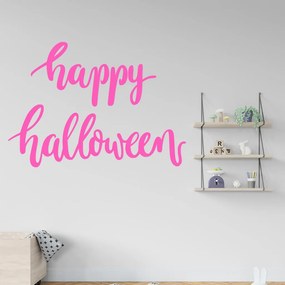 Veselá Stena Samolepka Happy Halloween Farba: růžová, Veľkosť: 60 x 43 cm