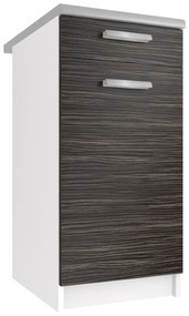 Kuchynská skrinka Belini spodná so zásuvkami 40 cm eben kráľovský s pracovnou doskou  TOR SDSZ1-40/0/WT/HK/0/T