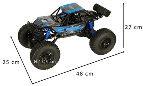 KIK RC Crawler Climbing Car 1:10 4WD, diaľkovo ovládané terénne auto, modré