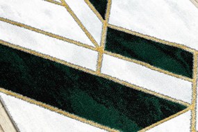 Behúň EMERALD exkluzívny 1015 glamour, marmur, geometrický zelený/zlatý - výpredaj