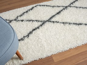 My Flair, Behúň My Shaggy Raute creme, 80x300, čiernobiela, chodba / predsieň