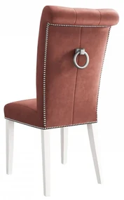Čalúnená jedálenská stolička Piewik, Dostupné poťahy: Magic Velvet 2258, Farby nožičiek: biela