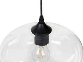 Sklenená závesná lampa so 6 svetlami priehľadná BEMBOKA Beliani