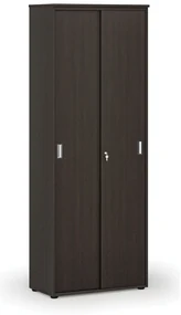Kancelárska skriňa so zasúvacími dverami PRIMO WOOD, 800 x 420 x 2128 mm, wenge