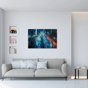 Obraz - Veľkomesto, olejomaľba (90x60 cm)