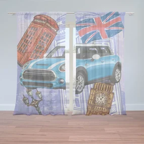 Sablio Záclony Mini sedan Londýn: 2ks 150x250cm