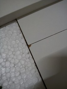AKCIA Biely jedálenský stôl s doskou v dekore dub sonoma MADO 120x80 II. akosť