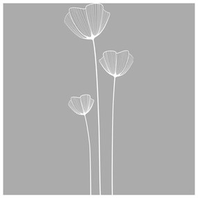 Samolepka na dvere do sprchy Ambiance Poppy Flowers