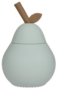 OYOY Detský silikónový hrnček Pear Pale Mint
