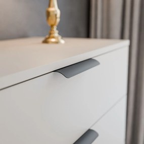 KOMODA MARION 2S KAŠMÍR ČIERNE ÚCHYTKY + NOŽIČKY LED 95 cm