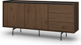 Elegantná komoda Zenar 170 cm so zásuvkami - orech / čierna