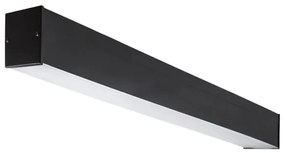 KANLUX Stropné moderné svietidlo AMADEUS, 1xT8, G13, 58W, 154x6x7cm, čierne, matný difúzor
