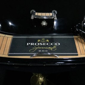 Čierna podlahová rohožka Prosecco - 75*50*1cm