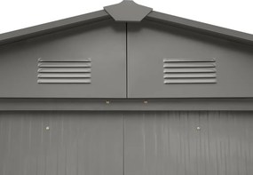 Záhradný domček BestBerg ZDB-9SD / 9 m² / 279 x 324 x 211 cm / dekor biele drevo / sivá