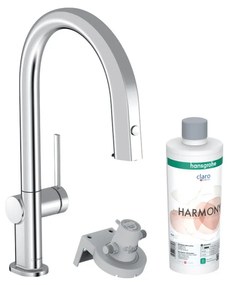 Hansgrohe Aqittura M91 - FilterSystem 210, vyťahovací výtok, 1jet, sBox, štartovacia sada, chróm 76800000