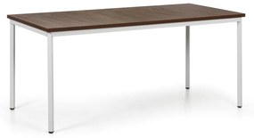 Jedálenský stôl TRIVIA, sivá podnož, 1600 x 800 mm, orech