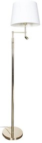ByRydens 1988780-6509-LED Stoj. lampa ORLANDO 1xE27/5W/230V + LED/3W biela/zlatá