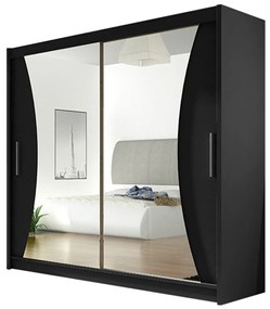 Šatníková skriňa London V, Farby: sonoma, Osvetlenie: osvetlenie LED RGB - farebné