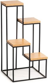 STOJAN NA KVETINÁČ KASKADA 70X34X34 CM ČIERNA/HNEDÁ