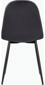 Tmavosivé zamatové jedálenské stoličky v súprave 4 ks Monza – Støraa