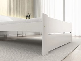 Posteľ IKAROS DOUBLE 90 x 200 cm, biela Rošt: S lamelovým roštom, Matrac: Matrac COCO MAXI 20 cm