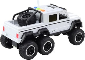 LEAN Toys Terénne vozidlo Fricative Drive Lights Sounds White Pearl 6x6 1:16