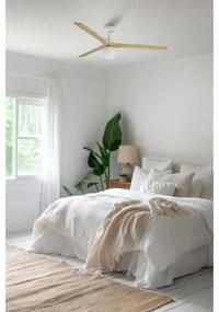 FARO 34279-11L - Stropný ventilátor KLIM L 1xE27/15W/230V dub/biela + DO