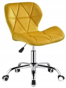 Sammer Moderná žltá stolička do kancelárie velvet Sky74 otocna VELVET zlta