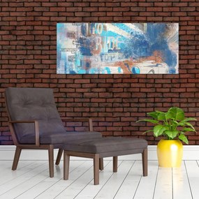 Obraz - Zrodený na jazdu, modré tóny (120x50 cm)