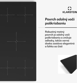 Klarstein PowerGlide indukčná varná doska | Odolná proti poškriabaniu | 5 varných zón | 9800 W | 90 cm