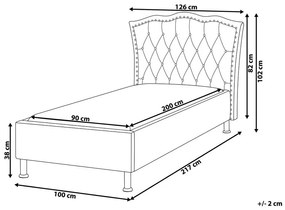 Jednolôžková posteľ 90 cm MATH (s roštom) (sivá). Vlastná spoľahlivá doprava až k Vám domov. 1007358